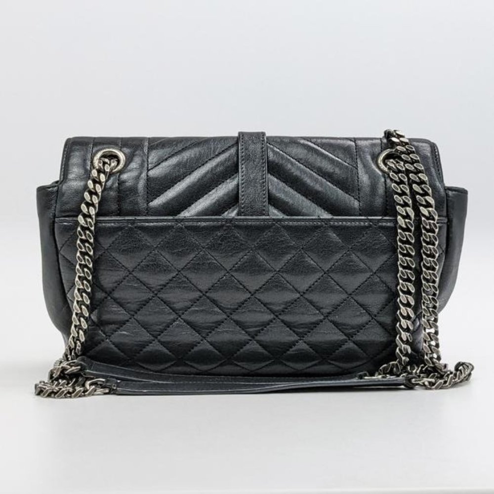 SOLD Saint Laurent Medium College Tri Quilt Black Bag - Picture 2 of 9